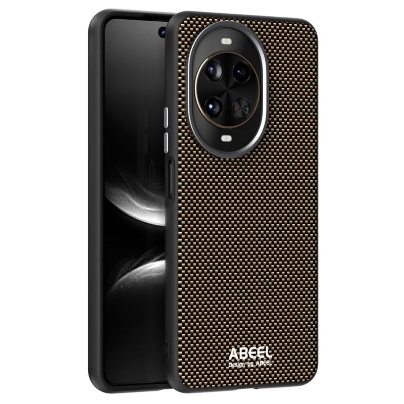 ABEEL For Huawei nova 14 Pro 5G Case Compatible with MagSafe Printed PC TPU Aluminum Alloy Leather Phone Cover - Black-Cellmalls