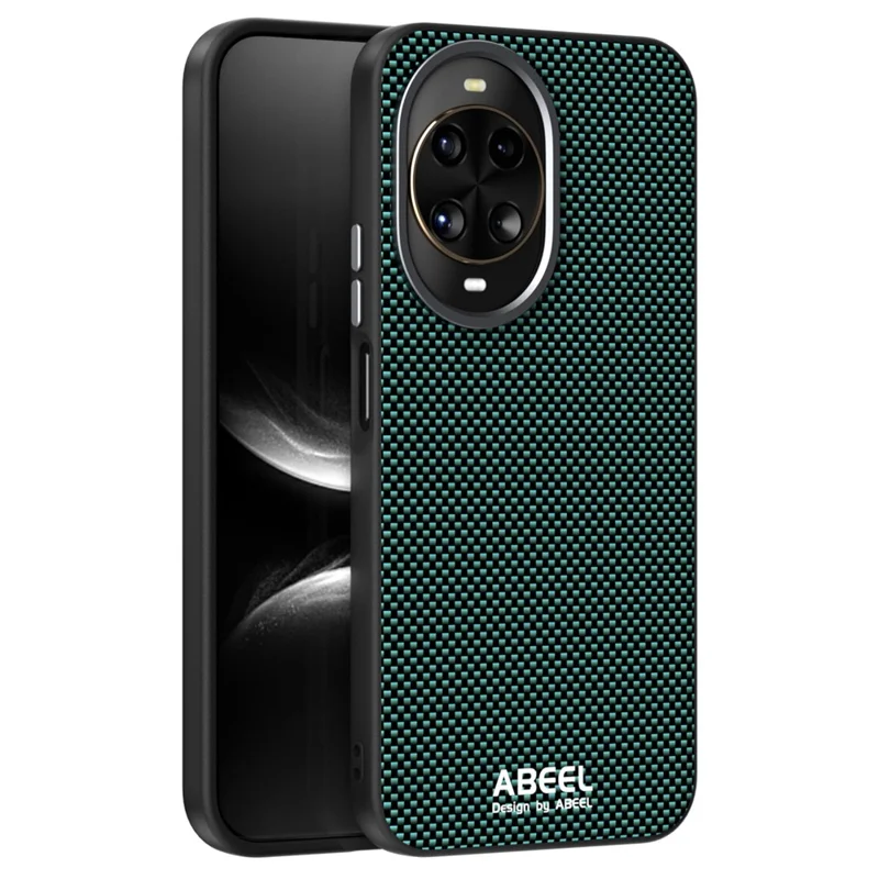 ABEEL For Huawei nova 14 5G Case Compatible with MagSafe Printed PC TPU Aluminum Alloy Leather Phone Cover - Black-Cellmalls