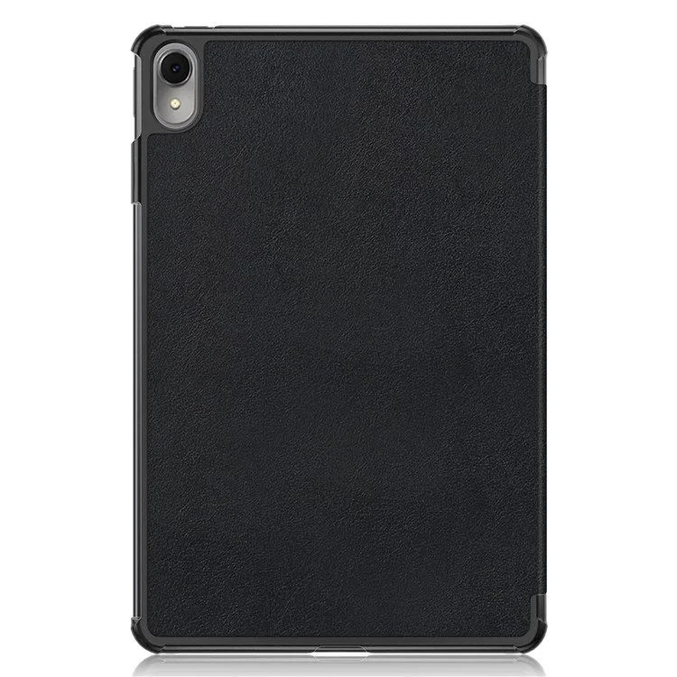 For Huawei MatePad 11 (2023) Tri-fold Stand Tablet Case PU Leather Tablet Cover with Auto Wake / Sleep - Black-Cellmalls