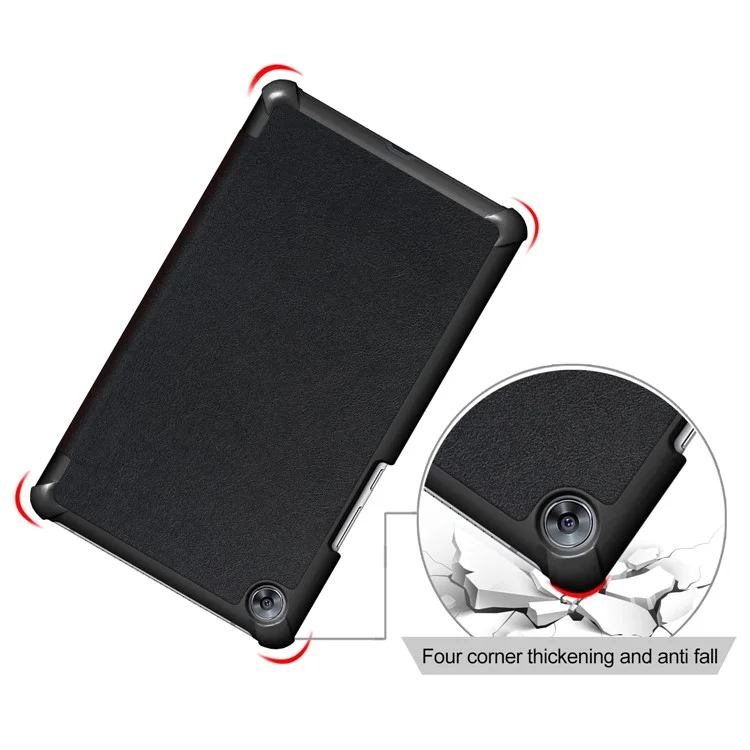 Tri-fold Stand Leather Tablet Smart Case for Huawei MediaPad M5 8 - Black-Cellmalls