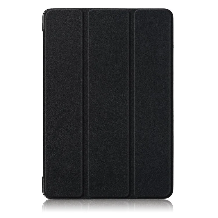 PU Leather Tri-fold Stand Tablet Flip Protective Casing for Huawei Mediapad T5 10 - Black-Cellmalls
