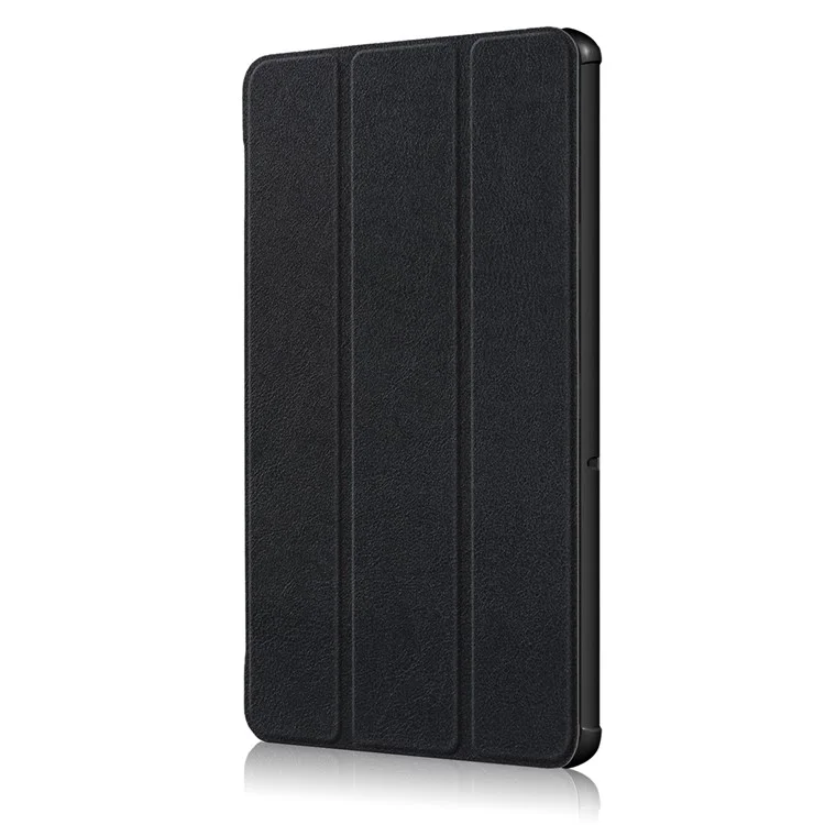 PU Leather Tri-fold Stand Tablet Flip Protective Casing for Huawei Mediapad T5 10 - Black-Cellmalls