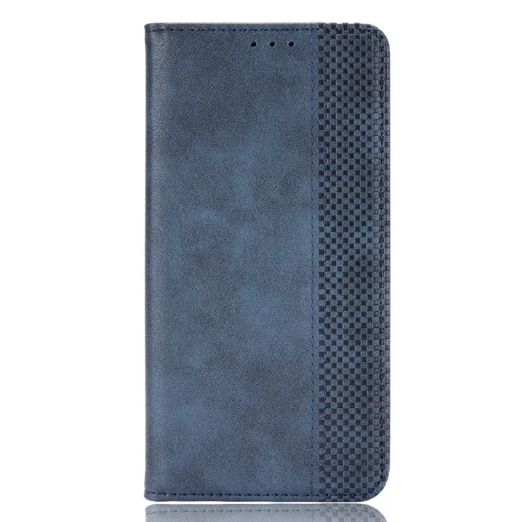 Retro Phone Cover for Huawei Enjoy 60 Magnetic PU Leather Stand Cell Phone Wallet Case - Blue-Cellmalls
