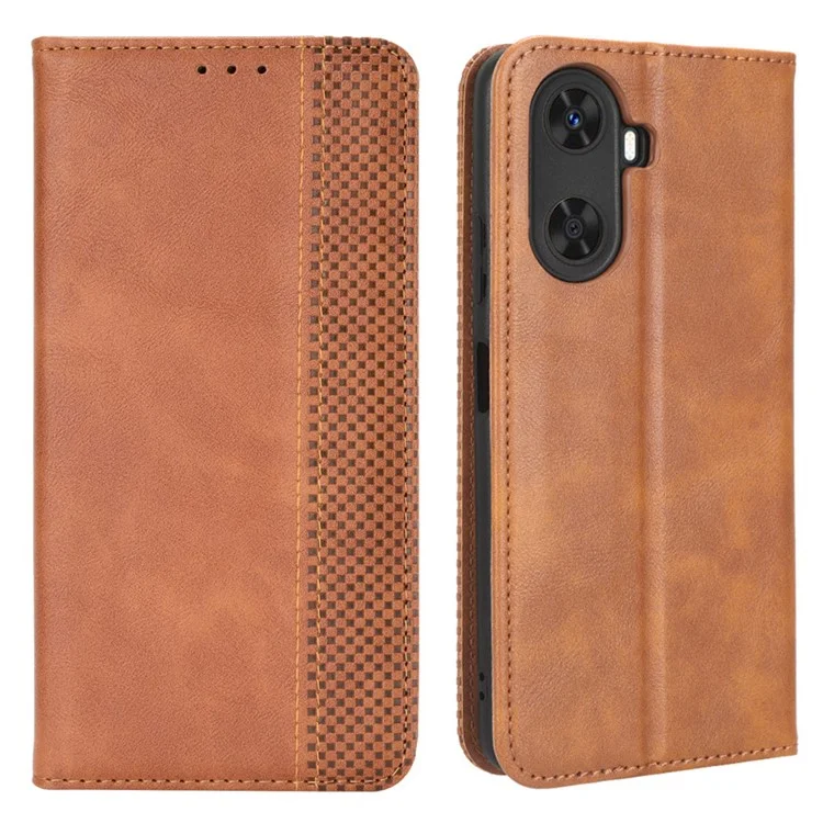 Retro Phone Cover for Huawei Enjoy 60 Magnetic PU Leather Stand Cell Phone Wallet Case - Blue-Cellmalls