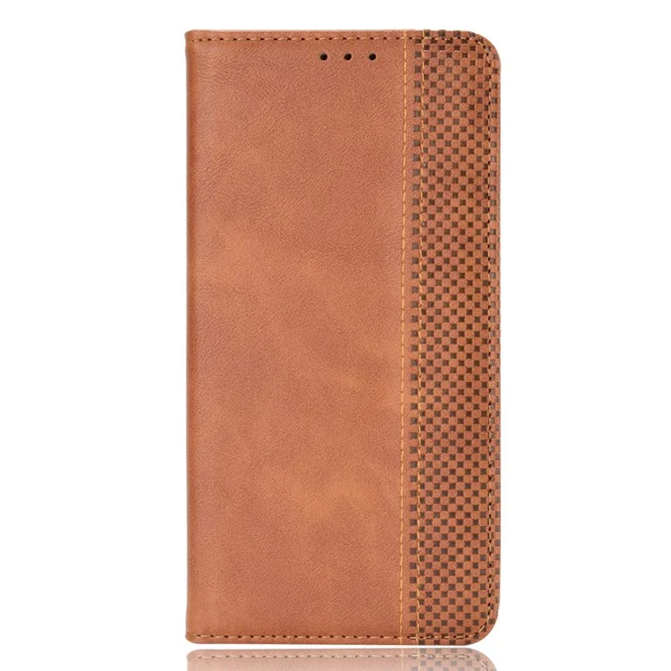 For Huawei nova Y91 4G / Enjoy 60X Dustproof PU Leather Phone Cover Stand Retro Wallet Flip Cell Phone Case - Brown-Cellmalls
