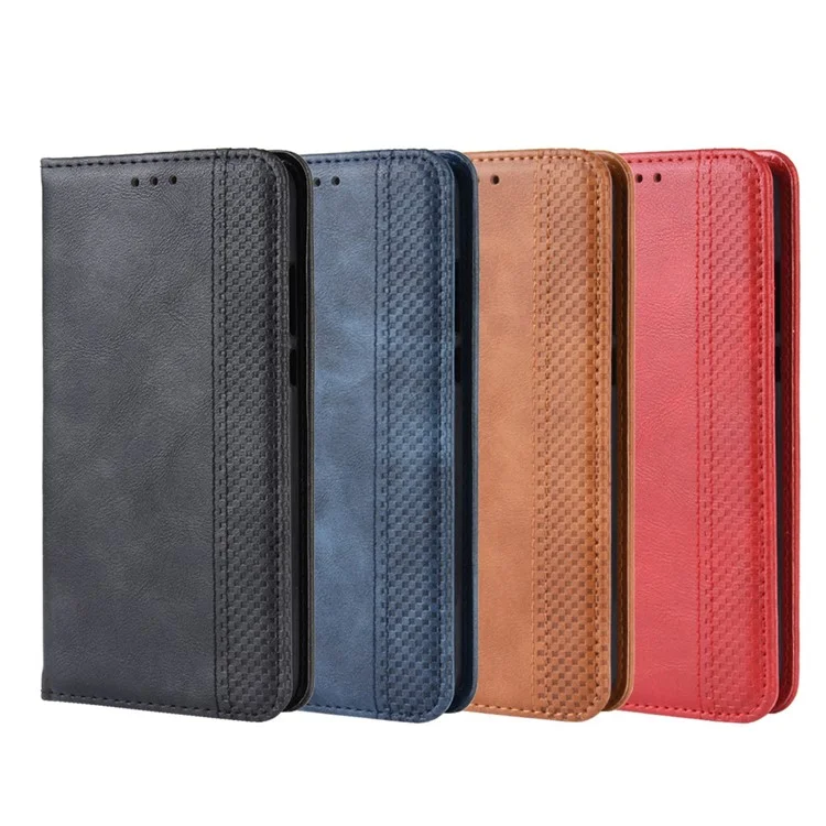 Vintage Style Leather Wallet Case for Huawei Honor 20 Lite - Black-Cellmalls