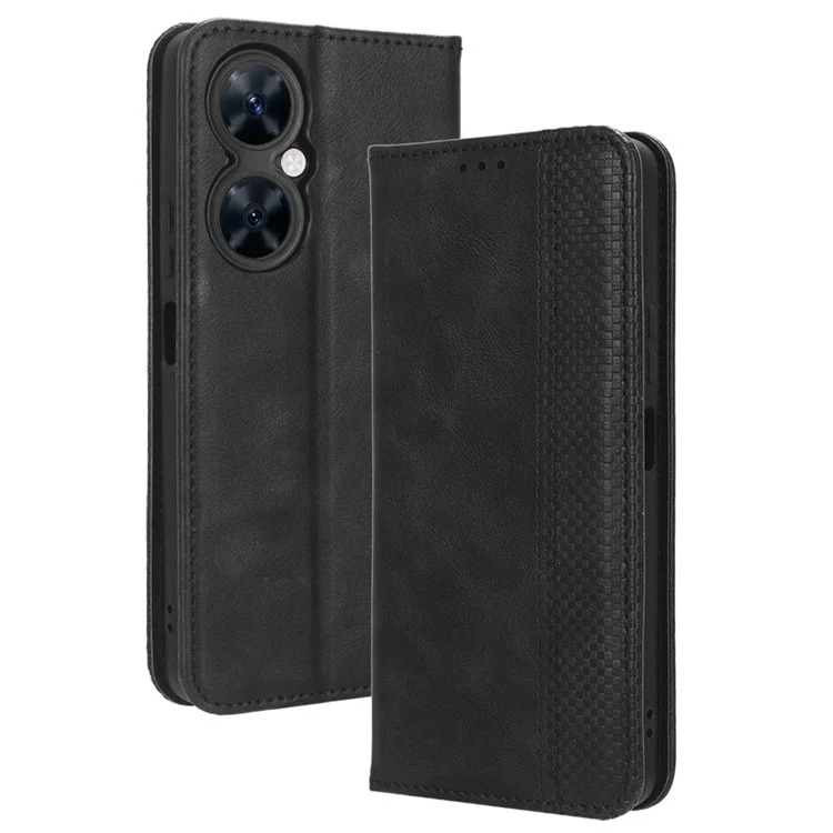 For Huawei Maimang 20 / nova 11i / Enjoy 60 Pro Magnetic Closing Leather Case Stand Wallet Phone Cover - Black-Cellmalls