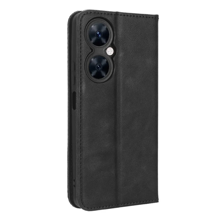 For Huawei Maimang 20 / nova 11i / Enjoy 60 Pro Magnetic Closing Leather Case Stand Wallet Phone Cover - Black-Cellmalls