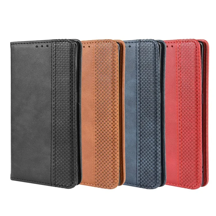 Vintage Style Leather Wallet Case for Huawei Mate 30 Pro - Black-Cellmalls