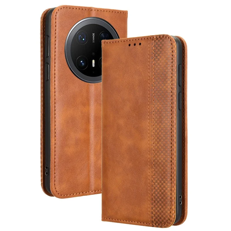 For Huawei Mate 70 Pro+ / 70 Pro Leather Case Wallet Stand Retro Texture Phone Cover - Black-Cellmalls