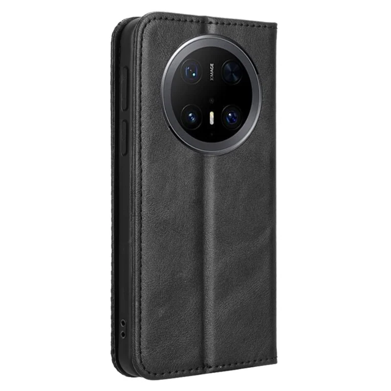 For Huawei Mate 70 Pro+ / 70 Pro Leather Case Wallet Stand Retro Texture Phone Cover - Black-Cellmalls