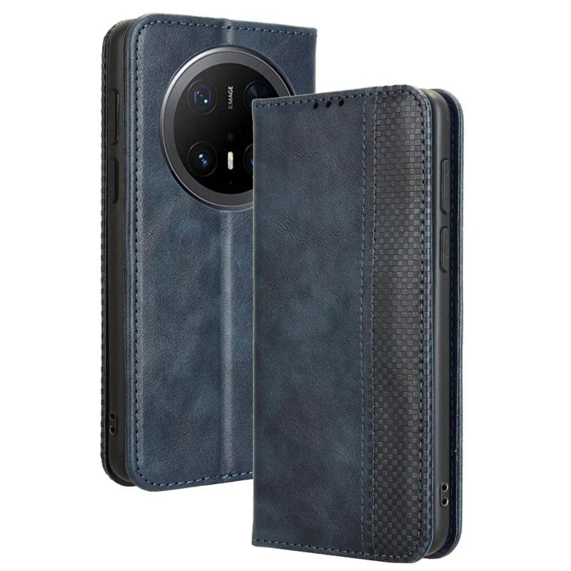 For Huawei Mate 70 Pro+ / 70 Pro Leather Case Wallet Stand Retro Texture Phone Cover - Black-Cellmalls