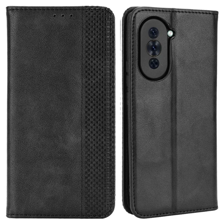 For Huawei nova 10 4G Flip Auto Closing Magnetic Retro PU Leather Wallet Case Stand Function Phone Shell Cover - Blue-Cellmalls