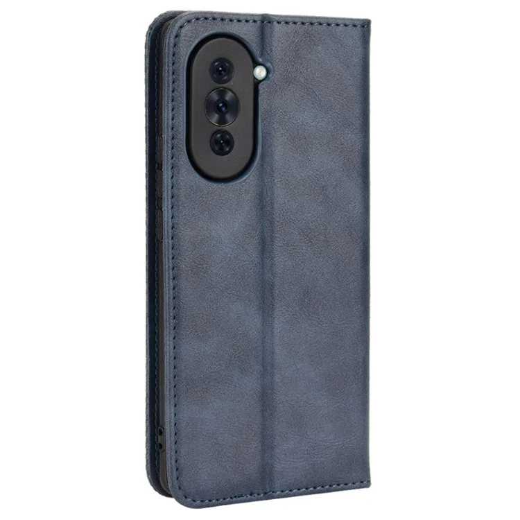 For Huawei nova 10 4G Flip Auto Closing Magnetic Retro PU Leather Wallet Case Stand Function Phone Shell Cover - Blue-Cellmalls