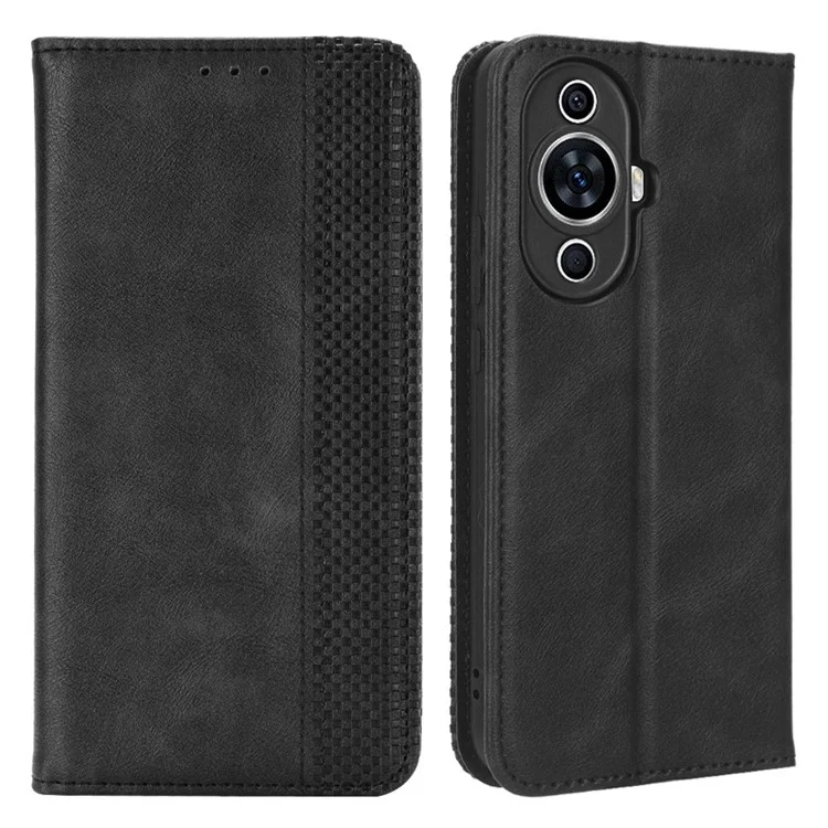 For Huawei nova 11 Pro / nova 11 Ultra TPU+PU Leather Cover Stand Wallet Retro Flip Phone Case - Blue-Cellmalls