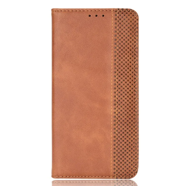 Retro PU Leather Anti-dust Wallet Case for Huawei nova 10 Pro 4G, Magnetic Stand Function Flip Auto Closing Phone Cover - Brown-Cellmalls