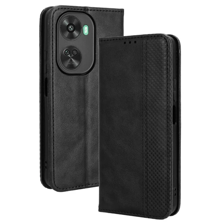 For Huawei nova 11 SE / nova 12 SE 4G Case Magnetic Auto Closing Wallet Stand Phone Cover - Black-Cellmalls