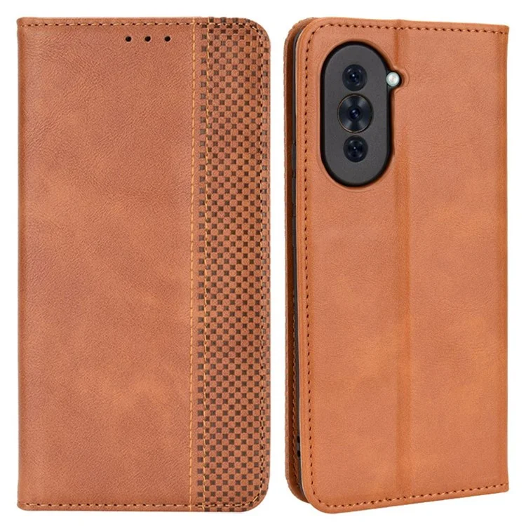 For Huawei nova 10 4G Flip Auto Closing Magnetic Retro PU Leather Wallet Case Stand Function Phone Shell Cover - Blue-Cellmalls