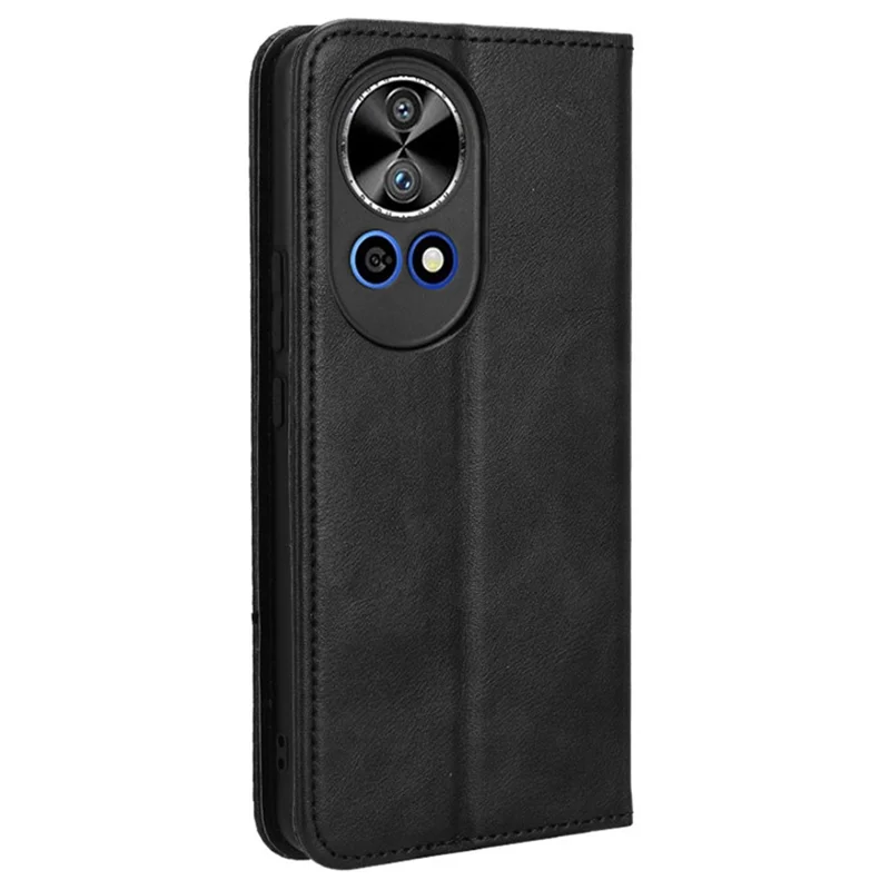For Huawei nova 13 4G / nova 13 5G / nova 12 5G Cell Phone Case Shockproof Magnetic Closing PU Leather Stand Wallet Cover - Black-Cellmalls