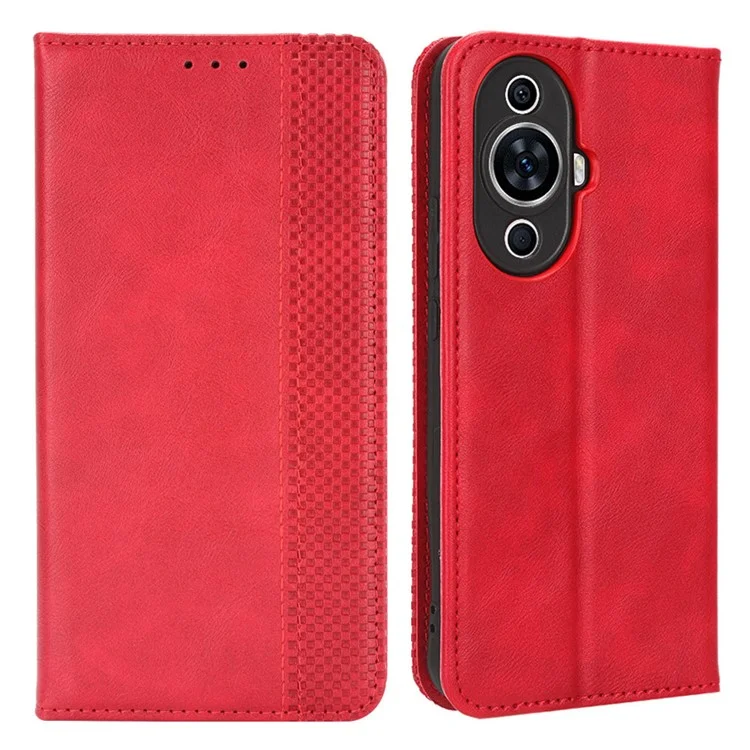 For Huawei nova 11 / nova 12s 4G / nova 12 Lite 4G Stand Wallet Cell Phone Case Anti-Scratch Magnetic Retro PU Leather Cover - Brown-Cellmalls
