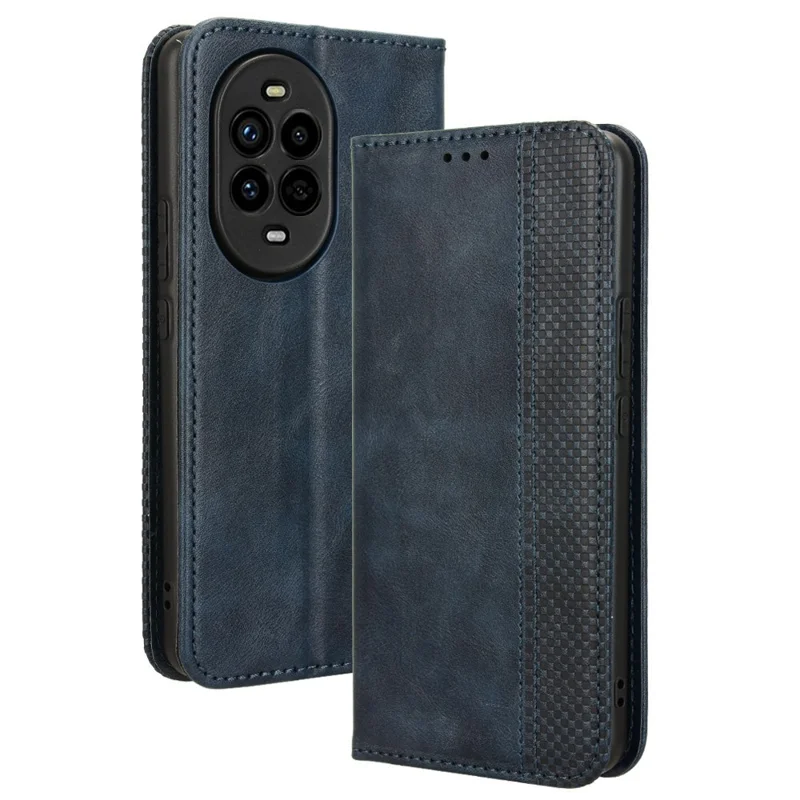 For Huawei nova 13 Pro 5G Leather Case Wallet Stand Retro Texture Phone Cover - Black-Cellmalls