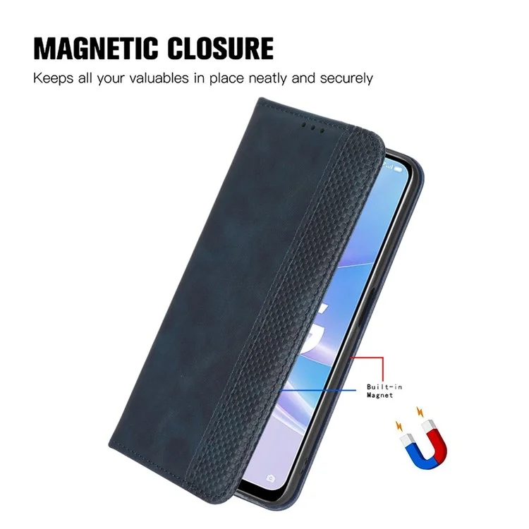 For Huawei nova 11 Pro / nova 11 Ultra TPU+PU Leather Cover Stand Wallet Retro Flip Phone Case - Blue-Cellmalls