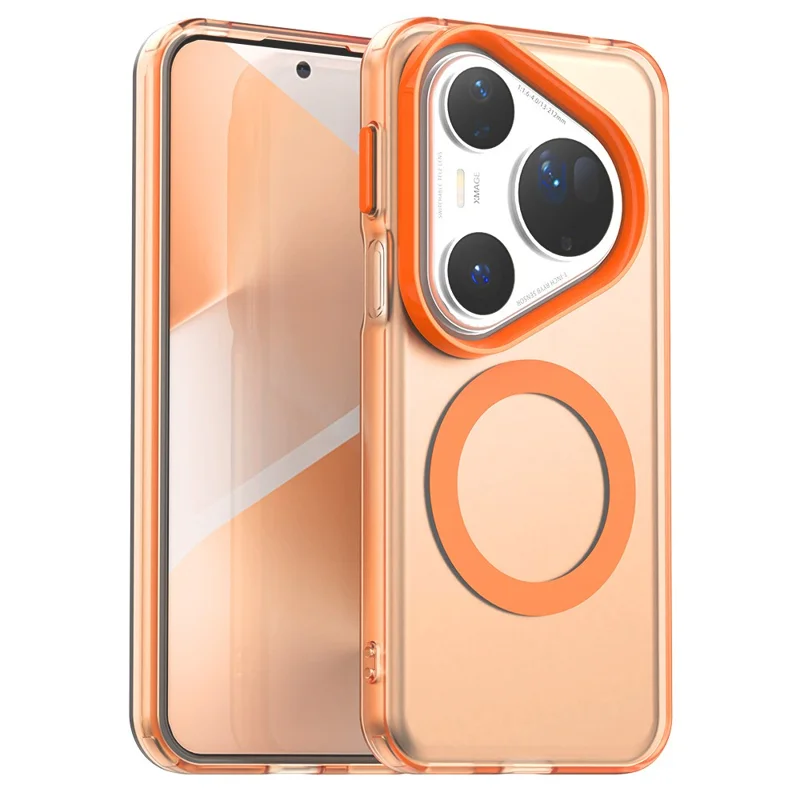 For Huawei Pura 80 Ultra Case Compatible with MagSafe Anti Drop Hybrid Phone Back Cover - Orange-Cellmalls