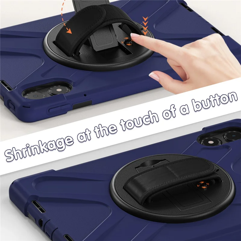 Tablet Case with Shoulder Strap for Xiaomi Redmi Pad Pro 5G / Redmi Pad Pro / Poco Pad 5G / 4G Kickstand Cover - Navy Blue-Cellmalls