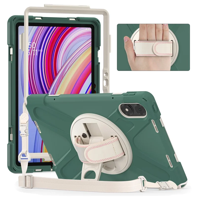 Tablet Case with Shoulder Strap for Xiaomi Redmi Pad Pro 5G / Redmi Pad Pro / Poco Pad 5G / 4G Kickstand Cover - Navy Blue-Cellmalls