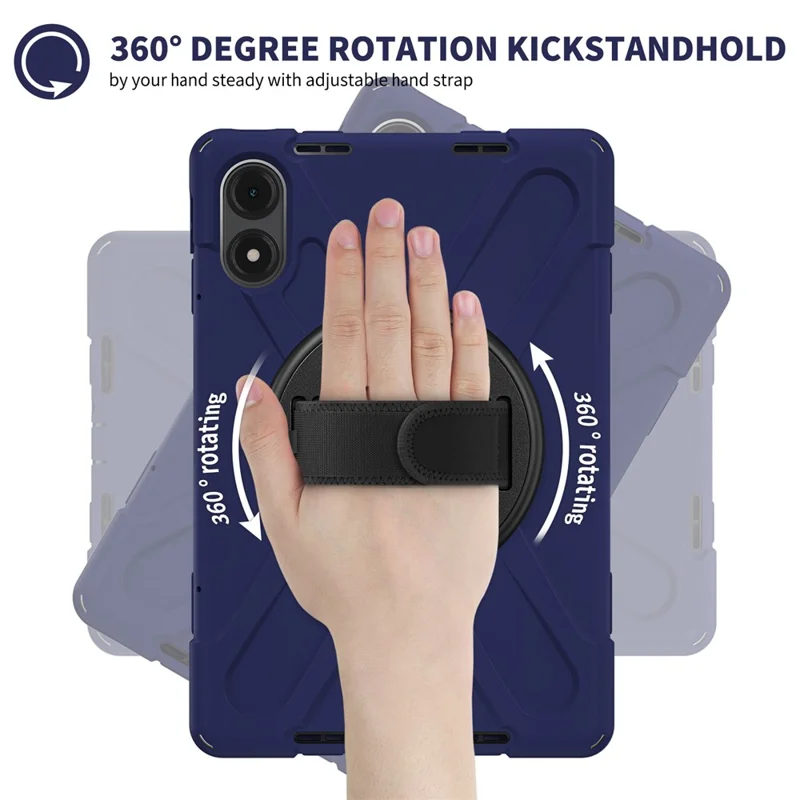 Tablet Case with Shoulder Strap for Xiaomi Redmi Pad Pro 5G / Redmi Pad Pro / Poco Pad 5G / 4G Kickstand Cover - Navy Blue-Cellmalls