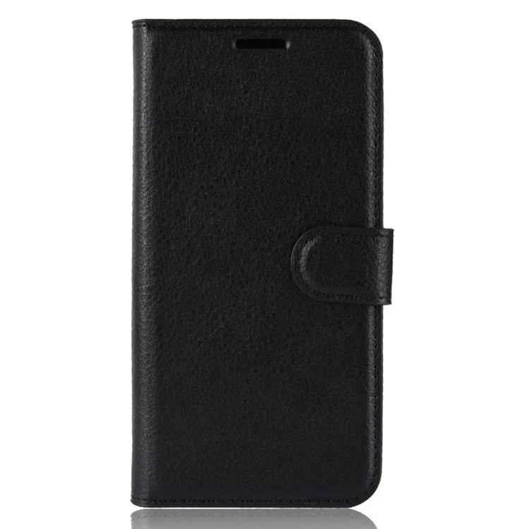 Litchi Texture Wallet Leather Mobile Phone Cover for Huawei P30 Pro Stand Phone Accessory - Black-Cellmalls