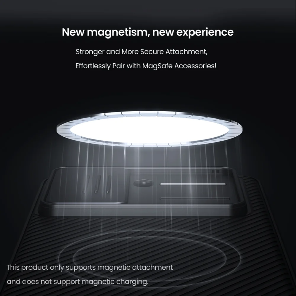 NILLKIN Camshield Pro for Xiaomi Redmi Turbo 4 5G Case Compatible with MagSafe TPU + PC Phone Cover with Slider Camera Lid-Cellmalls