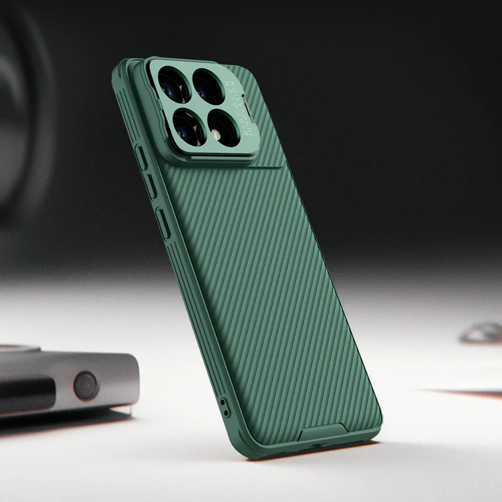 NILLKIN Camshield Prop Magnetic Series for Xiaomi Poco F6 Pro 5G / Redmi K70 5G / K70 Pro 5G Case Precise Cut-Out PC+TPU Shell - Green-Cellmalls