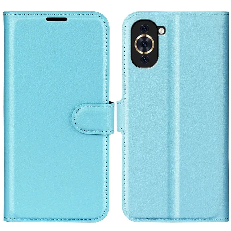 Foldable Stand Phone Case for Huawei nova 10 Pro 4G, Litchi Texture Wallet PU Leather Inner TPU Folio Flip Cover - White-Cellmalls