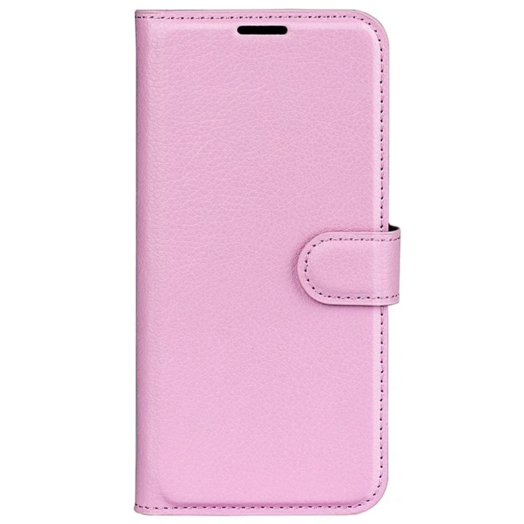 PU Leather Stand Phone Case for Huawei nova 10 4G, Litchi Texture Anti-wear Drop-proof Wallet Style Folio Flip Cover - Pink-Cellmalls