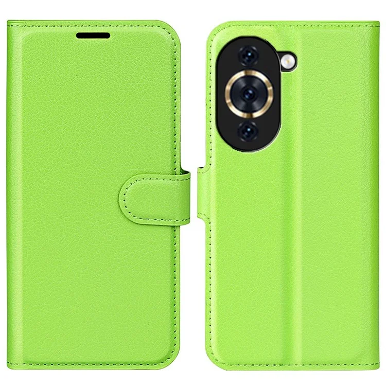 PU Leather Stand Phone Case for Huawei nova 10 4G, Litchi Texture Anti-wear Drop-proof Wallet Style Folio Flip Cover - Pink-Cellmalls