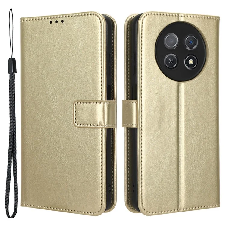 For Huawei nova Y91 4G / Enjoy 60X Crazy Horse Texture Flip Phone Case Stand Wallet PU Leather Phone Cover - Brown-Cellmalls