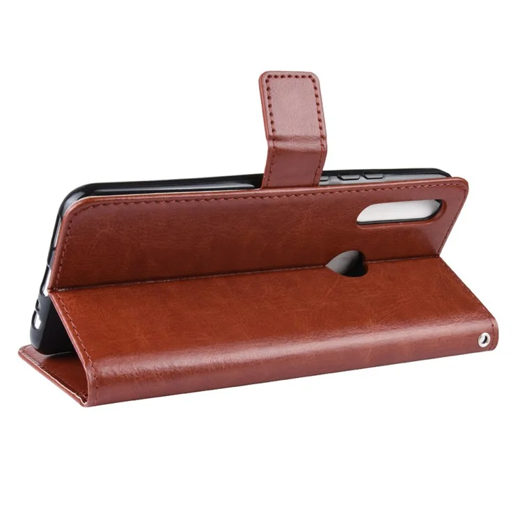 Crazy Horse Leather Wallet Case for Huawei Honor 9X (Global)/ P Smart Z / Y9 Prime 2019 - Brown-Cellmalls