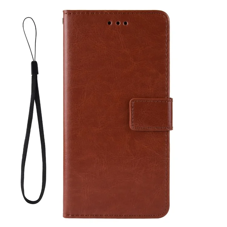 Crazy Horse Leather Wallet Case for Huawei Honor 9X (Global)/ P Smart Z / Y9 Prime 2019 - Brown-Cellmalls