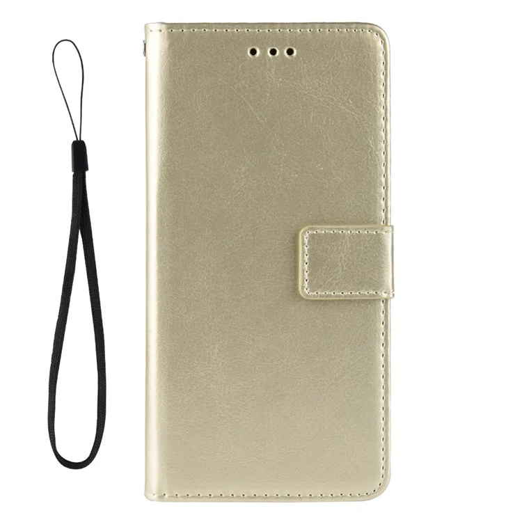 Crazy Horse Wallet Leather Protection Case for Huawei P30 Lite / nova 4e - Gold-Cellmalls