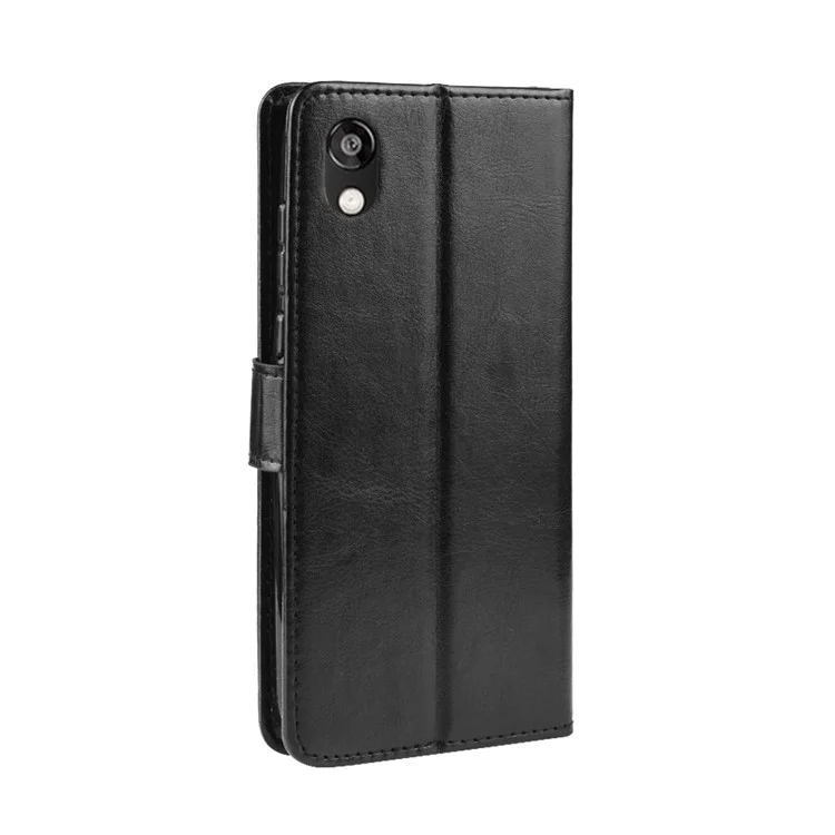 Crazy Horse Leather Wallet Case for Huawei Y5 (2019) / Honor 8S - Black-Cellmalls