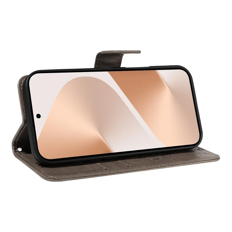 For Huawei Pura 80 Phone Case with Stand Cat Tree Pattern Leather Wallet Mobile Cover - Grey-Cellmalls