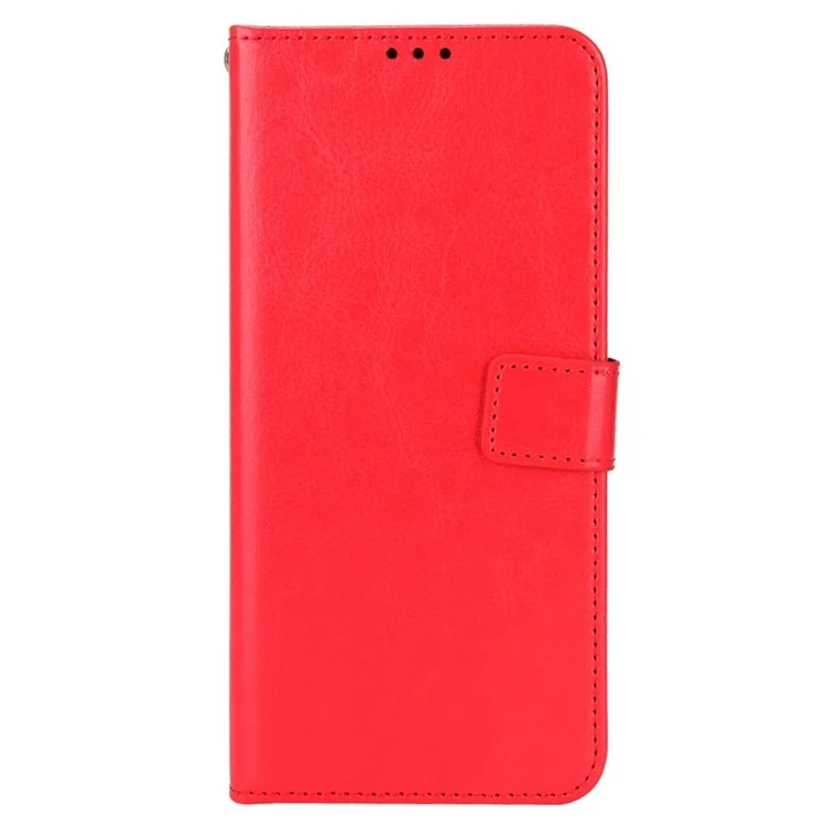 Crazy Horse Texture Case for Huawei nova Y70 4G/nova Y70 Plus 4G, Stand Wallet Feature PU Leather Anti-scratch Phone Cover Shell - Red-Cellmalls
