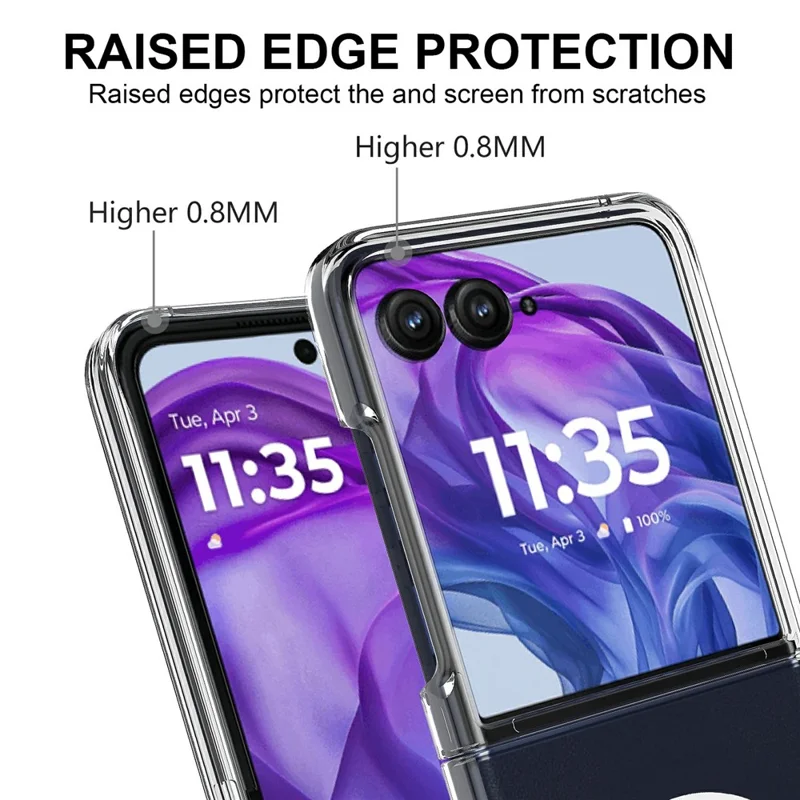 For Motorola Razr+ 2024 Case TPU + Acrylic Magnetic Phone Cover Compatible with MagSafe-Cellmalls