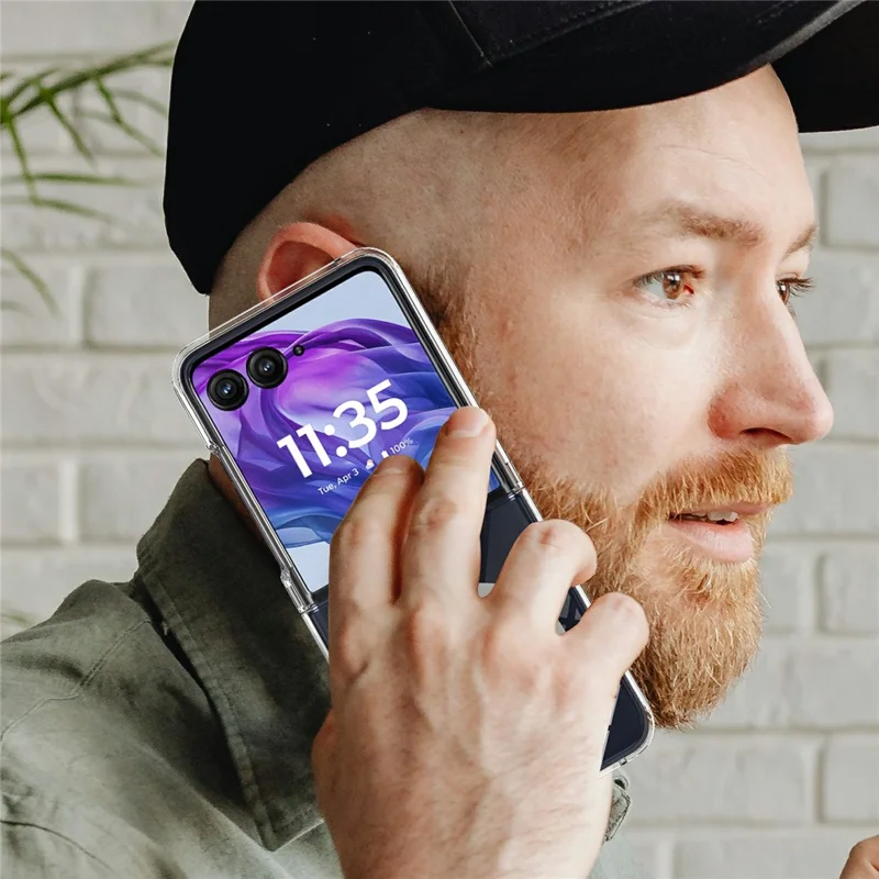 For Motorola Razr+ 2024 Case TPU + Acrylic Magnetic Phone Cover Compatible with MagSafe-Cellmalls