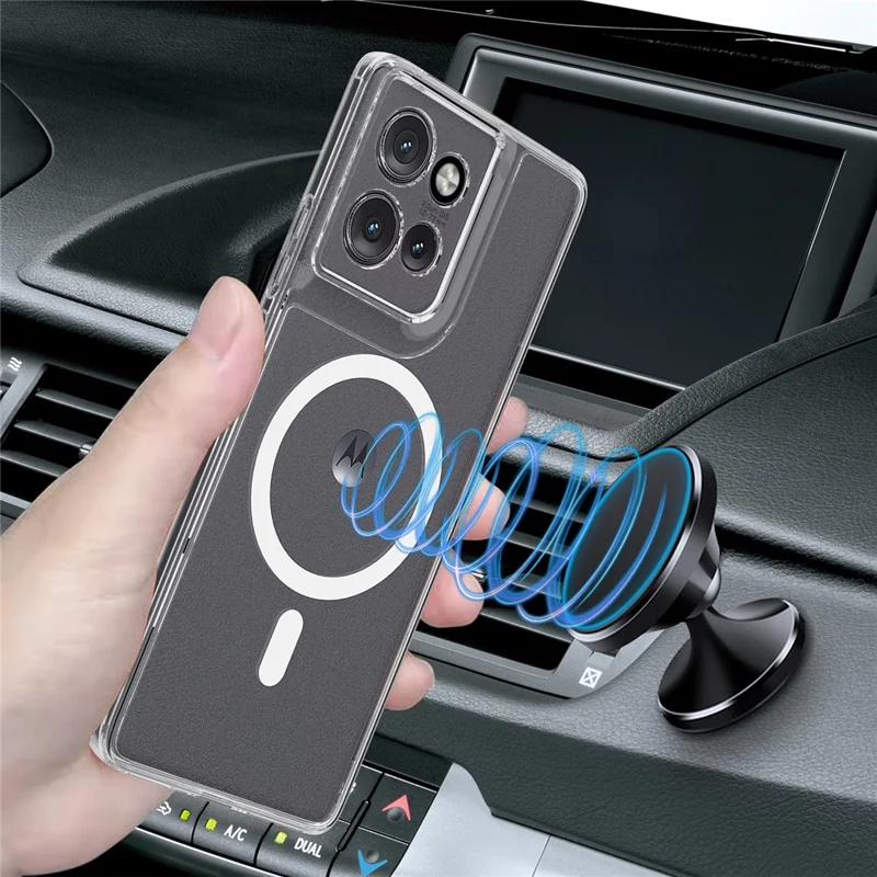 For Motorola Edge 50 Neo 5G / Moto S50 5G / Thinkphone 25 5G Clear Case TPU+Acrylic Magnetic Phone Cover Compatible with MagSafe-Cellmalls