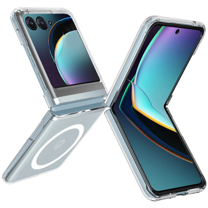 For Motorola Razr 60 / Razr 50 5G Clear Case TPU+Acrylic Magnetic Phone Cover Compatible with MagSafe-Cellmalls