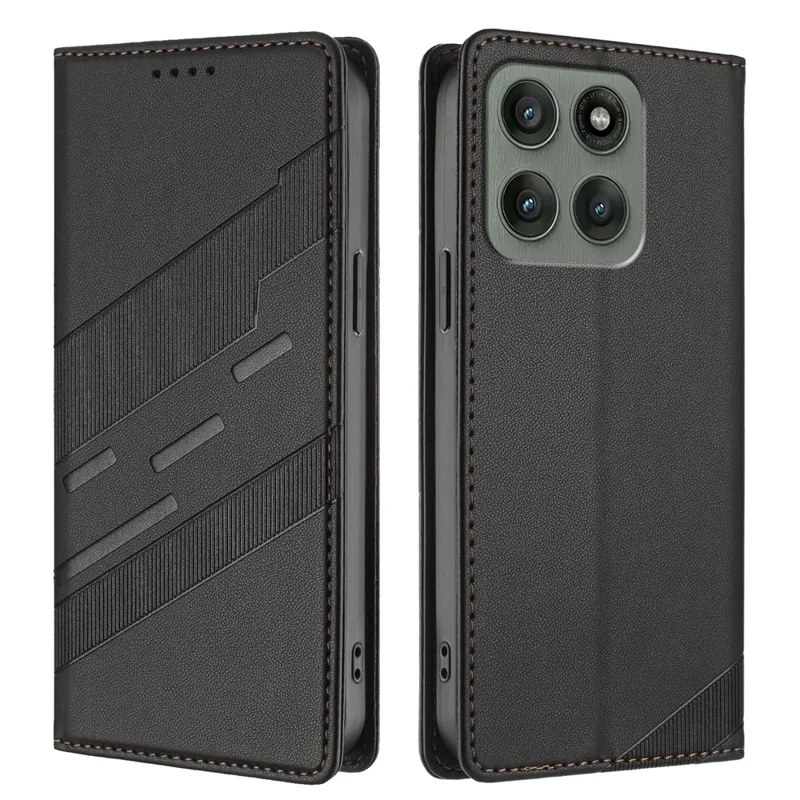 For Motorola Edge 60 Pro 5G Phone Cases Punk Style Imprinted Wallet Stand Leather Cover - Red-Cellmalls