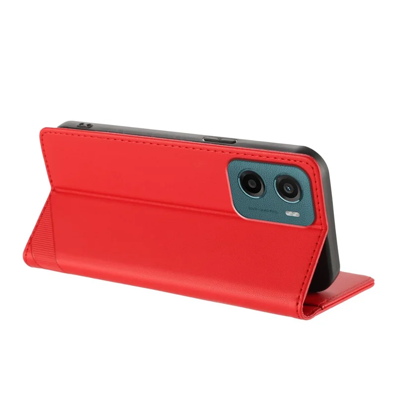 For Motorola Moto G05 4G Phone Cases Punk Style Imprinted Wallet Stand Leather Cover - Red-Cellmalls