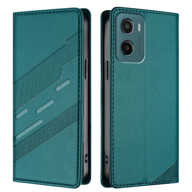 For Motorola Moto G05 4G Phone Cases Punk Style Imprinted Wallet Stand Leather Cover - Red-Cellmalls